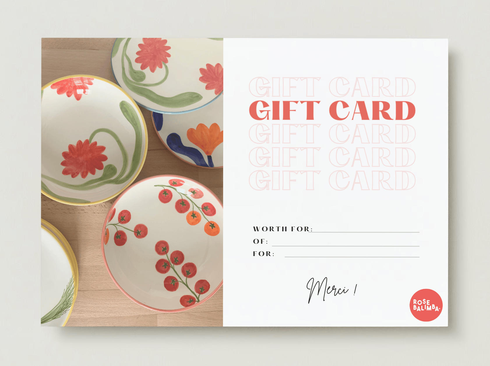 🎁 Colourful ceramic gift card ! 🎁 - ROSE BALIMBA