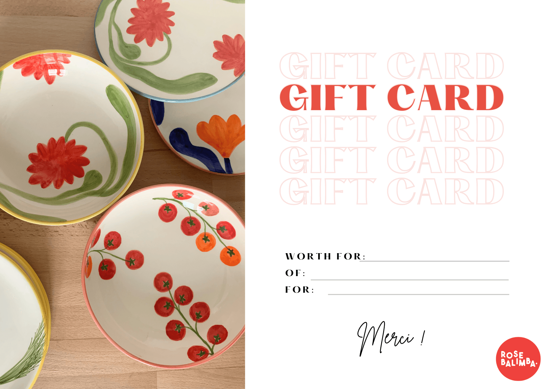 🎁 Colourful ceramic gift card ! 🎁 - ROSE BALIMBA