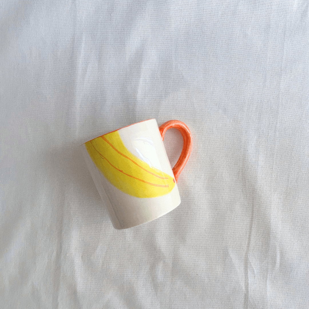 Set of 2 Colourful Banana Mugs - ROSE BALIMBA